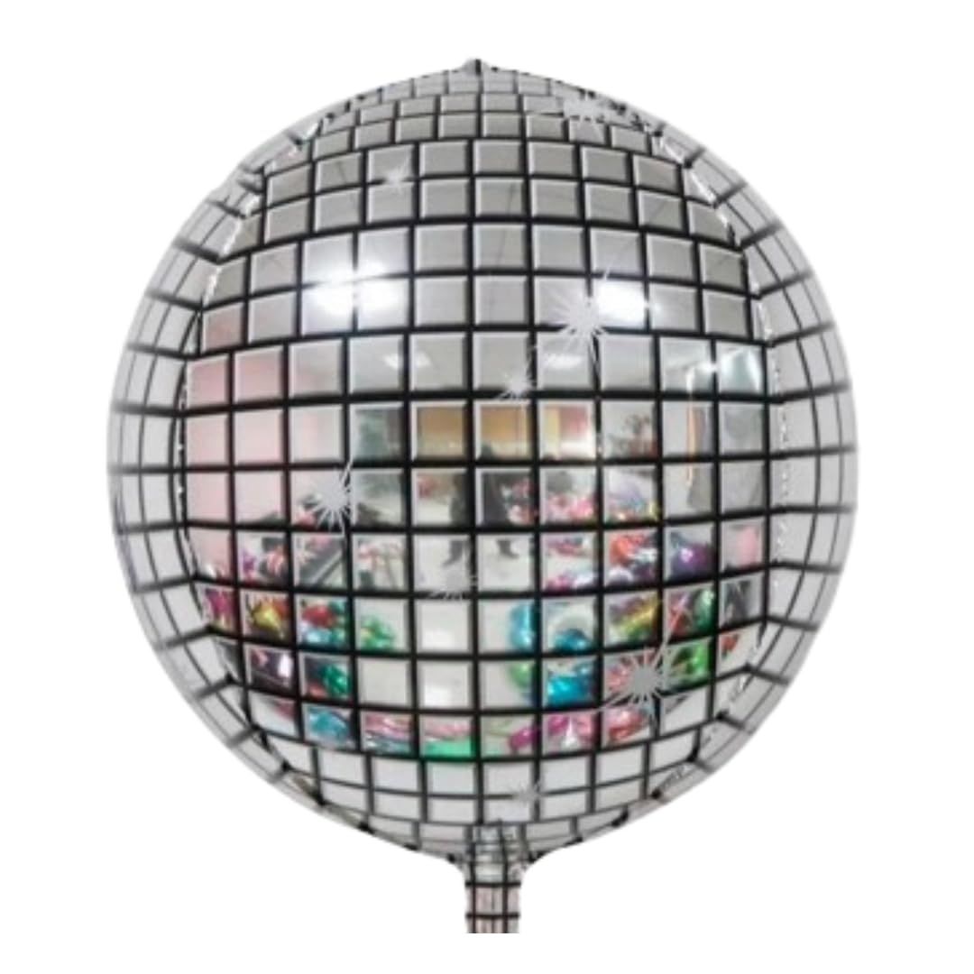 4D Sphere Disco Foil Balloons for Disco Party Decorations | Disco Ball Decor, Bachelorette Party Decorations