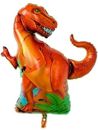 Jungle Theme Dinosaur Foil Balloons for Birthday Decoration - Pack of 5 Pcs