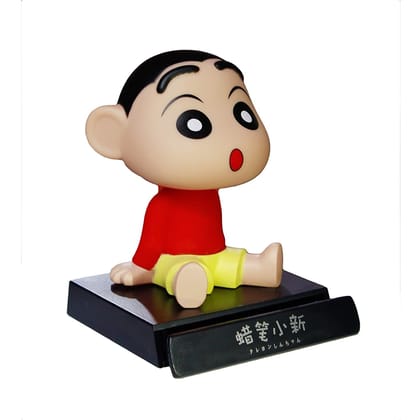 Shinchan Action Figure Bobblehead for Car Dashboard with Mobile Holder