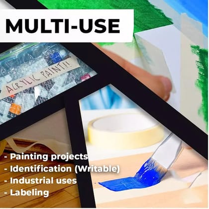 Masking Tape - Best for Carpenter, Labelling, Painting and leaves no residue after a peel