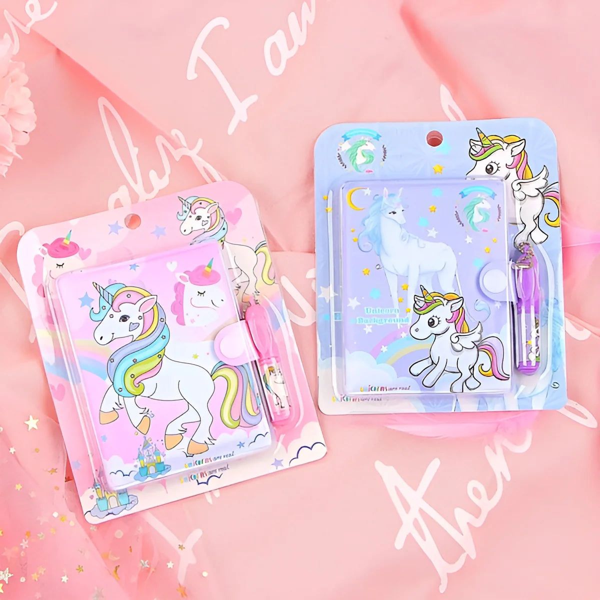 Unicorn Design Small Pocket Diary with Small Pen for Kids Birthday Return Gifts