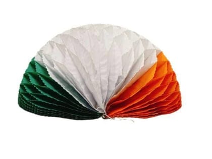Tricolor Indian Flag Honeycomb Ball for Decor