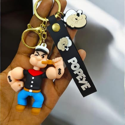 Popeye 3D Silicon Keychain