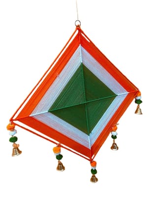 Handmade Tri-Color Wall Hanging Kite