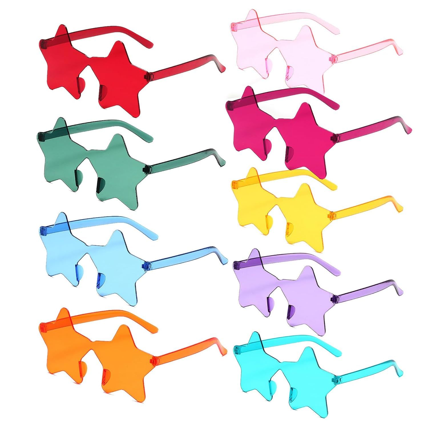Star Shape Rimless Sunglasses Party Favors Colorful