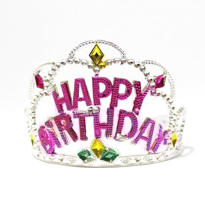 Fancy Light Weight Happy Birthday Crown for Girls