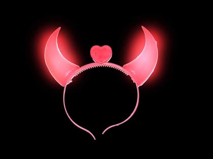 Horn Shape LED Lighting Hair Band For Kids Girls (Red)