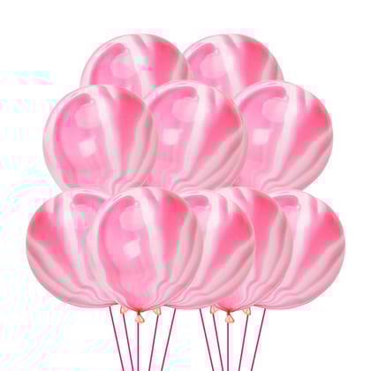 Marble Print Rainbow Metallic Party Balloons (10 Pcs)