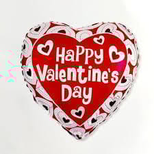 Heart Shape "Happy Valentine's Day" printed Foil Balloon