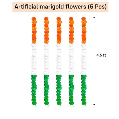 Tricolour Garland for Decoration Items  for Republic Day or Independence Day