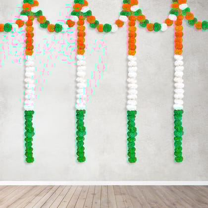 Tricolour Garland for Decoration Items  for Republic Day or Independence Day