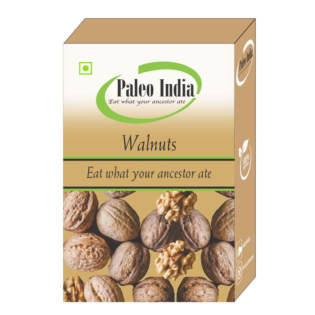 Paleo India 500gm Chile Inshell Walnuts|Saboot Akhrot Fresh Natural | Walnuts in the Shell, Rich in Omega-3, Antioxidants & Fiber |Healthy Snacks| Baking, Cooking| Dry Fruits