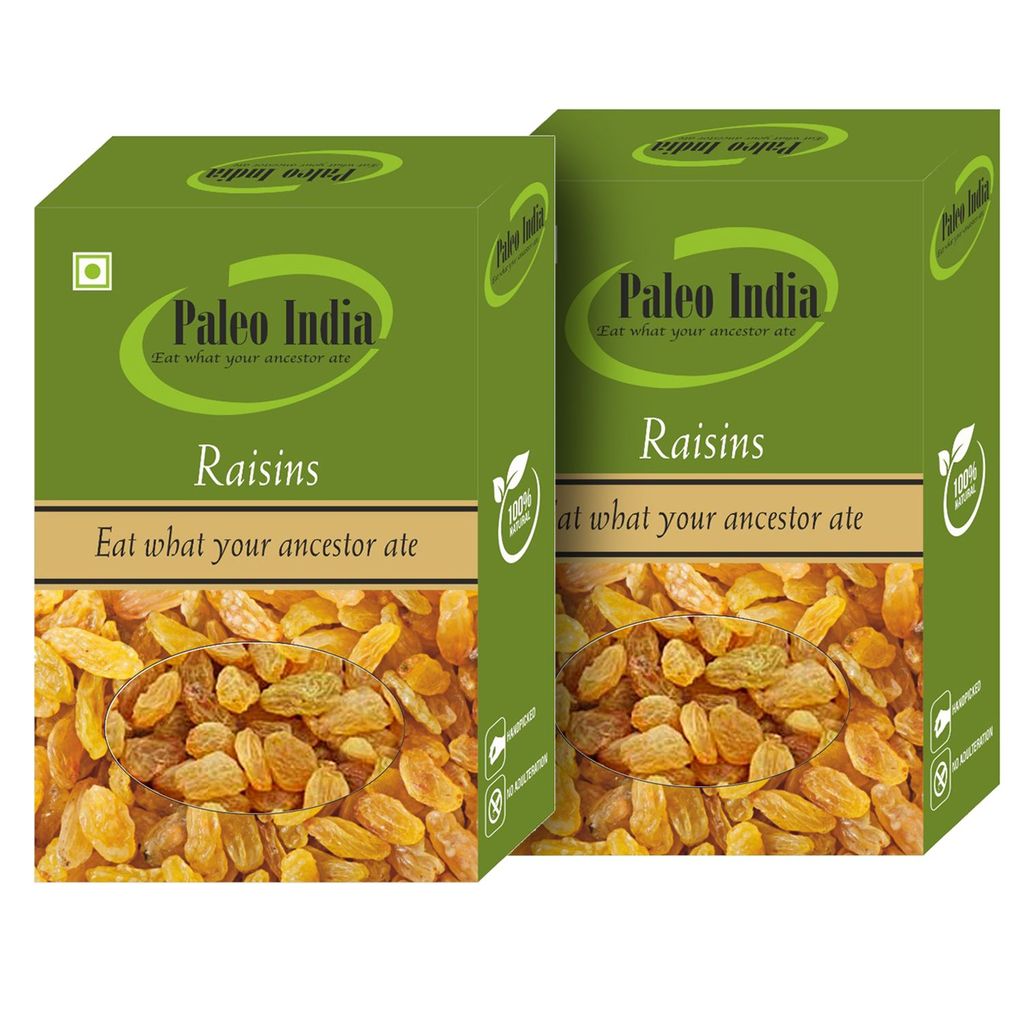 Paleo India 1kg Kishmish Raisins Naturally Sweet Seedless Juicy and Nutrient-Rich Dried Fruits | Perfect for Snacking Baking Cooking Gifting and Healthy Energy Booster