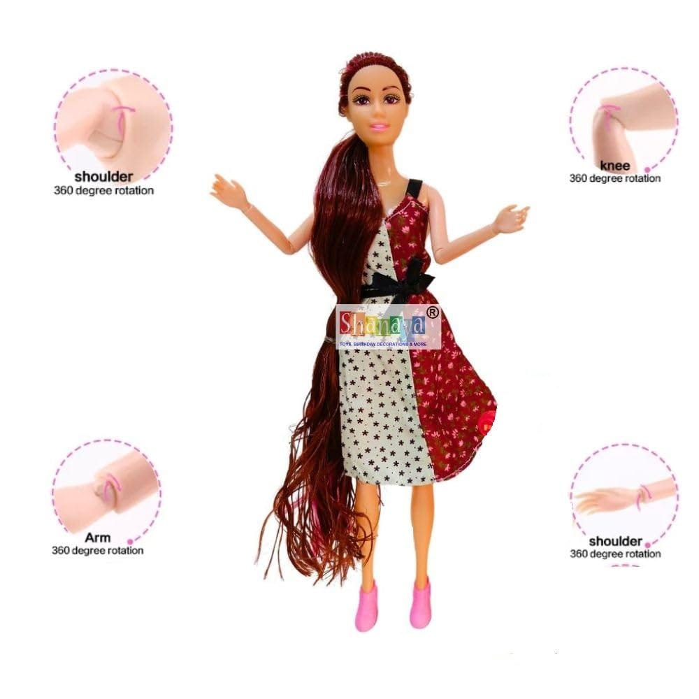 SHANAYA Doll Playset for Girls| Includes Doll, Ice Cream Toys, Cupcakes, Dessert Cart | Pretend Play Toys for Kids | Birthday Gift for Girls | Fun & Durable Toy Set for Creative Role Play