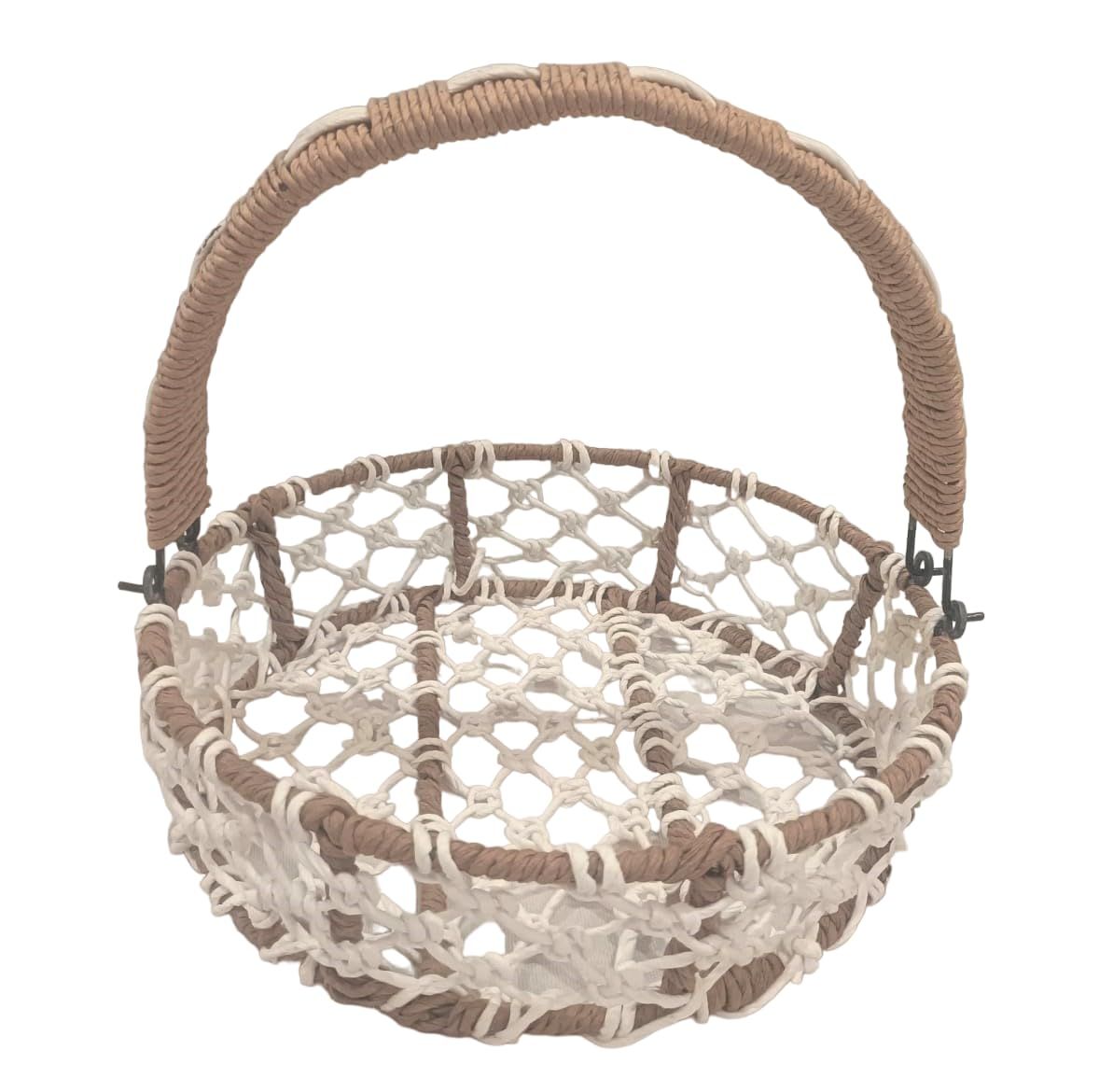 Metal Jute Basket Gift Hamper Baskets for Packing Gifts Storing Fruits And Vegetables