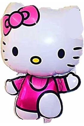 Cartoon Character Hello Kitty Theme Foil Balloons for Party Decoration - Pack of 5