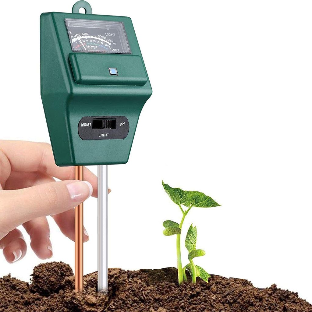 Tusmad New 3 in 1 Soil Testing Meter Soil Ph Meter Soil Moisture Sensor Solar Light Meter for Agriculture