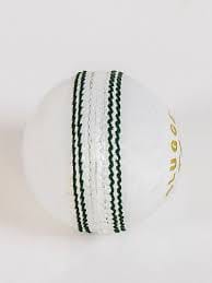 RS Test Cricket Leather Ball, White, Pack of 2