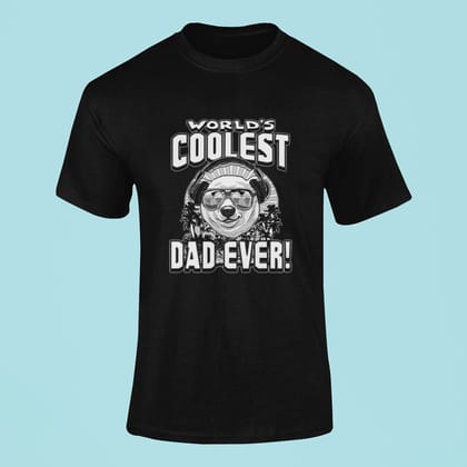 EqualLife Pure Cotton Bio-Washed T-Shirt Chest Printed-Coolest Dad Ever Design-by ZingerTees--Men-EL9120070-M