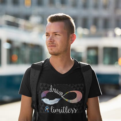 EqualLife Pure Cotton Bio-Washed T-Shirt Chest Printed-Dream Limitless-by ZingerTees-Men-EL9120045-M