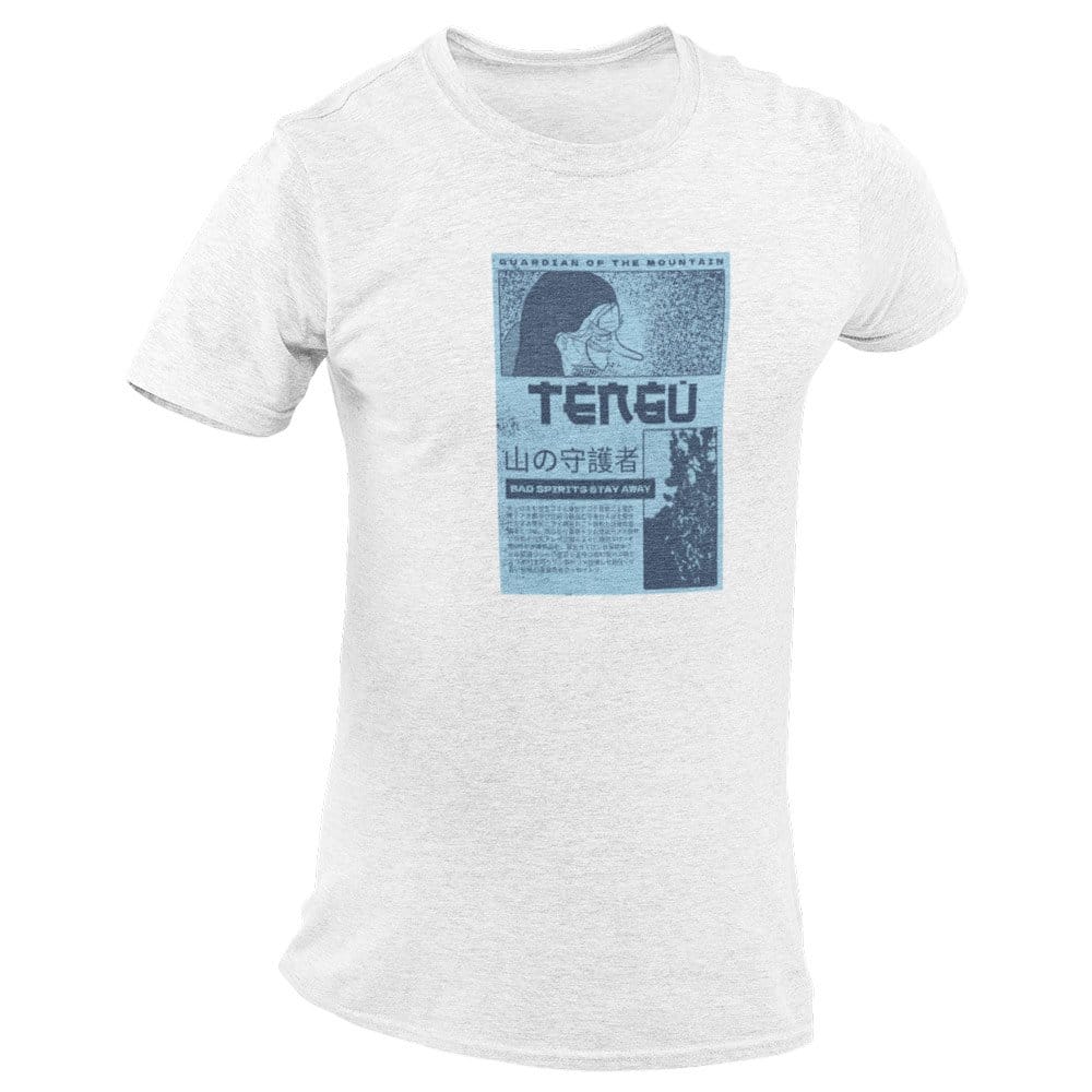 EqualLife Pure Cotton Bio-Washed T-Shirt Chest Printed-Japanese Anime Art Series - 3 - Tengu Mountain Guardian Design-by ZingerTees-Men-EL9120217-M