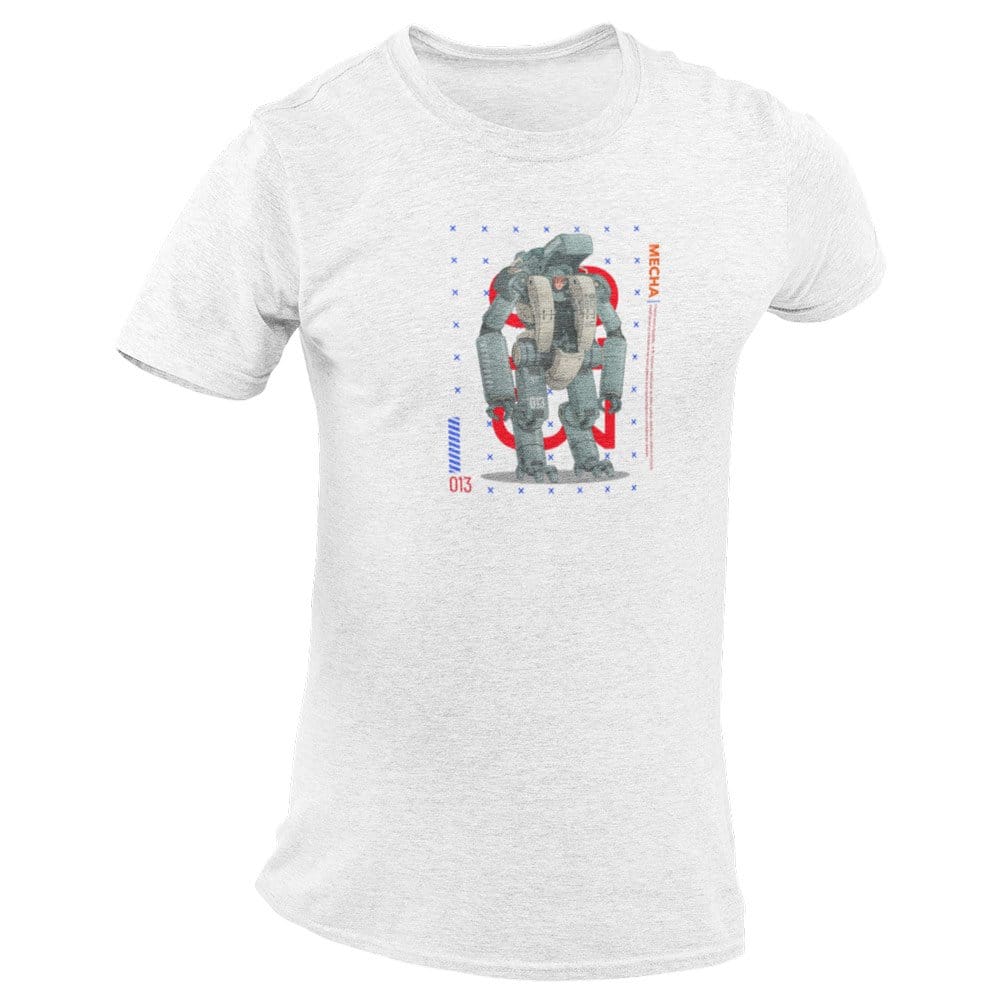 EqualLife Pure Cotton Bio-Washed T-Shirt Chest Printed-Japanese Anime Art Series - 7 - Mecha 013 Fighting Suit Design-by ZingerTees-Men-EL9120221-M