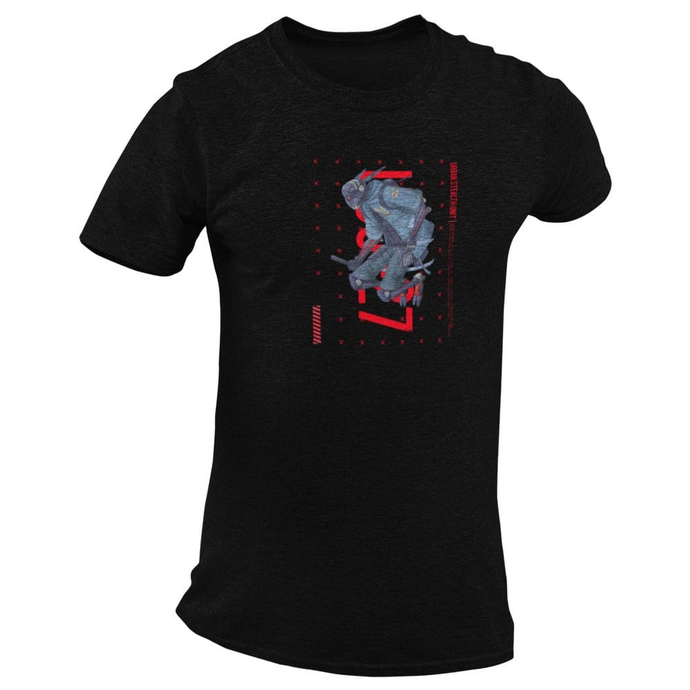 EqualLife Pure Cotton Bio-Washed T-Shirt Chest Printed-Japanese Anime Art Series - 8 - Mecha U27 Urban Stealth Unit Design-by ZingerTees-Men-EL9120222-M
