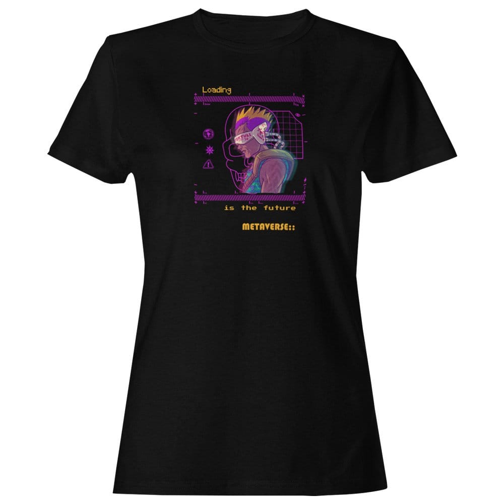 EqualLife Pure Cotton Bio-Washed T-Shirt Chest Printed-Japanese Anime Art Series - 11 - Metaverse is the Future Design-by ZingerTees-Women-EL9120225-F