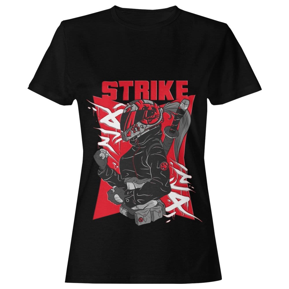 EqualLife Pure Cotton Bio-Washed T-Shirt Chest Printed-Japanese Anime Art Series - 17 - Underground Rebels Strike Force Design-by ZingerTees-Women-EL9120231-F
