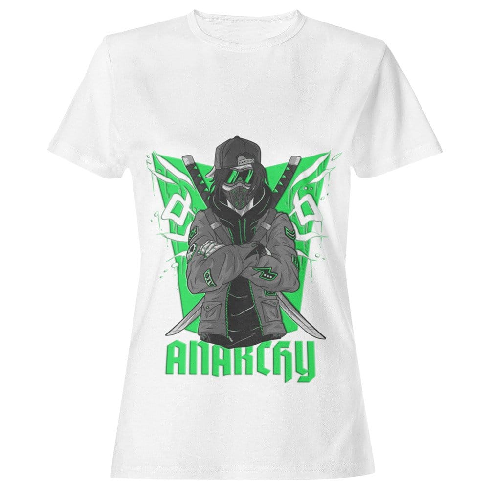 EqualLife Pure Cotton Bio-Washed T-Shirt Chest Printed-Japanese Anime Art Series - 18 - Underground Rebels Anarchy Design-by ZingerTees-Women-EL9120232-F