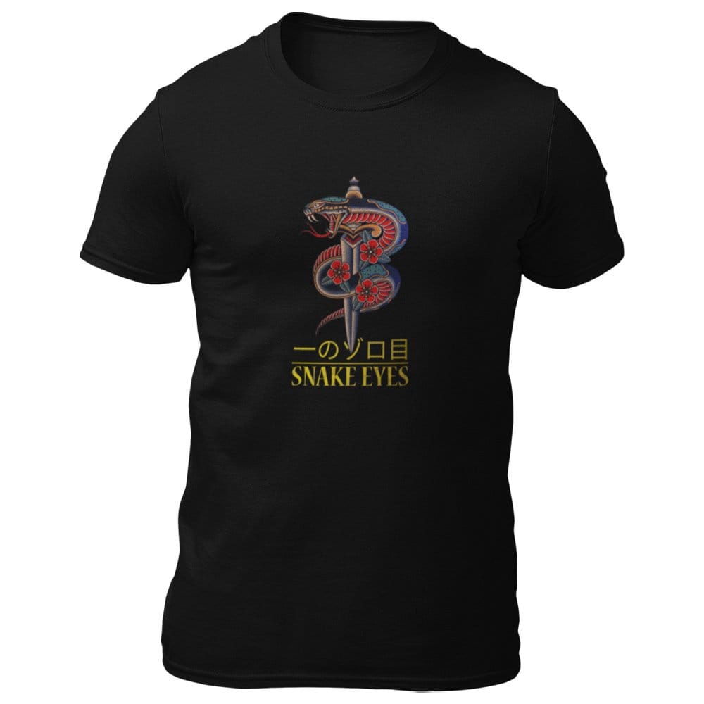 EqualLife Pure Cotton Bio-Washed T-Shirt Chest Printed-Japanese Anime Snake Eyes Design-20-by ZingerTees-Men-EL9120380-M
