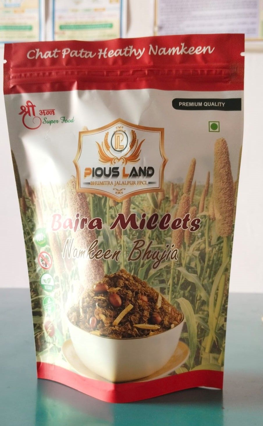 Pious Land Organic Chatpata Healthy Namkeen-Baira Millets