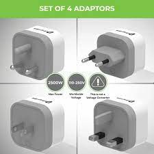 Ultraprolink Travel Qubes Worldwide AC Convertor Plugs (Pack of 4)