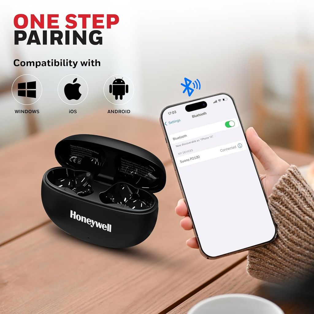 Honeywell Suono P2100 Bluetooth TWS Earbuds - black