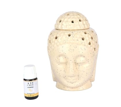  AII Jasmine Fragrance Oil and Buddha Head Oil Burner
