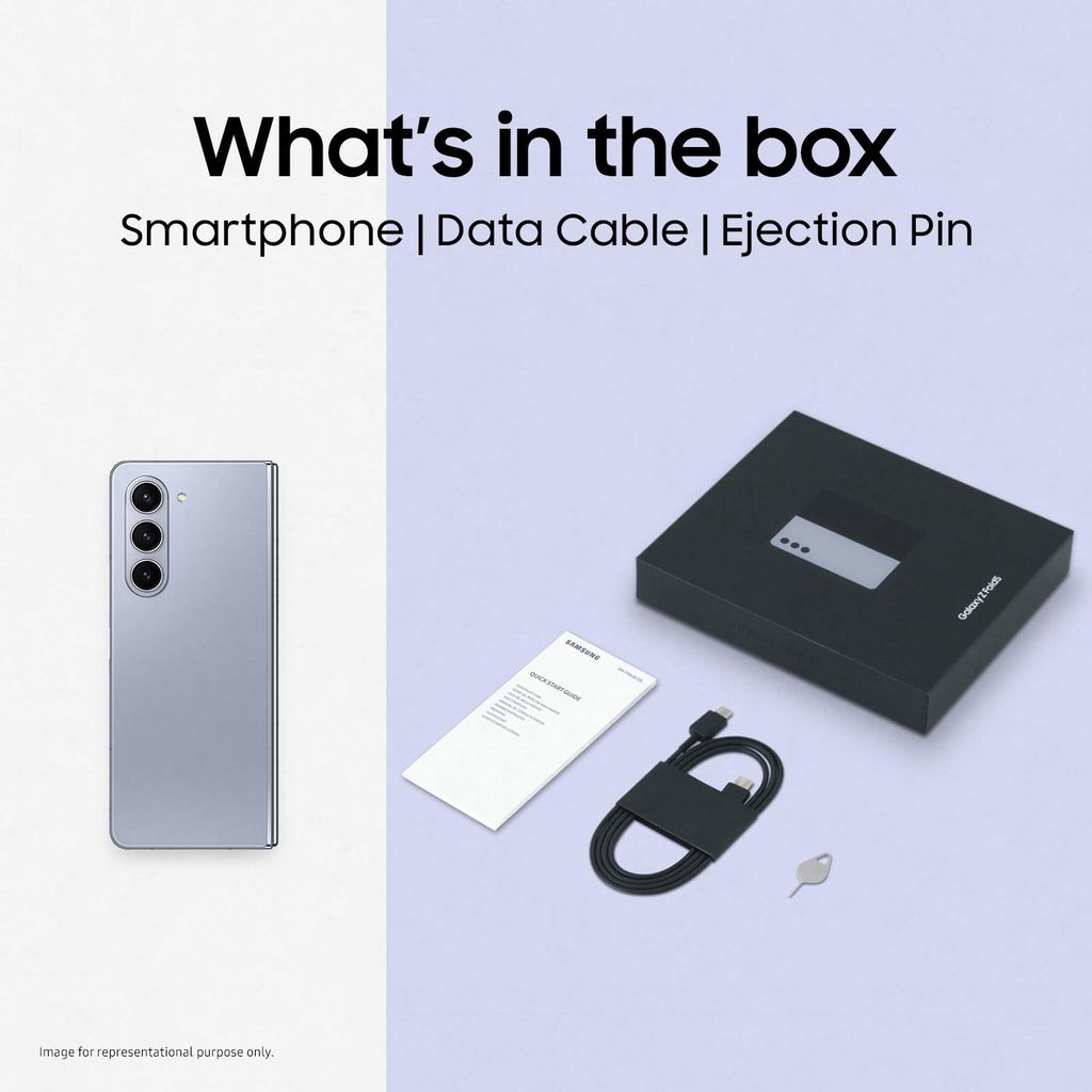 Samsung Galaxy Z Fold 5 5G (ICY Blue, 12GB RAM, 512GB Storage)