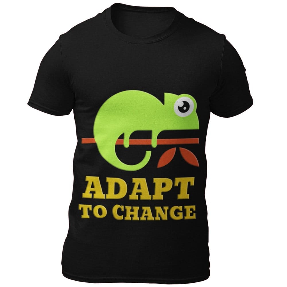 EqualLife Pure Cotton Bio-Washed T-Shirt Chest Printed-Funny Message Series - 1 - Adapt to Change Design-by ZingerTees-Women-EL9120184-F