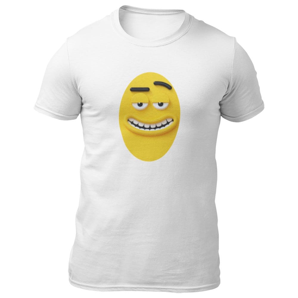 EqualLife Pure Cotton Bio-Washed T-Shirt Chest Printed-Funny Egg head Emoji Design-8-by ZingerTees-Men-EL9120454-M
