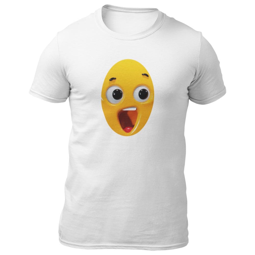 EqualLife Pure Cotton Bio-Washed T-Shirt Chest Printed-Funny Egg head Emoji Design-10-by ZingerTees-Men-EL9120456-M