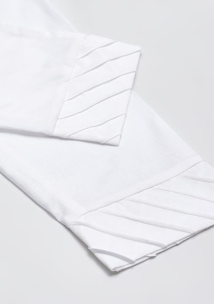 Cotton Solid Women's Pants - White