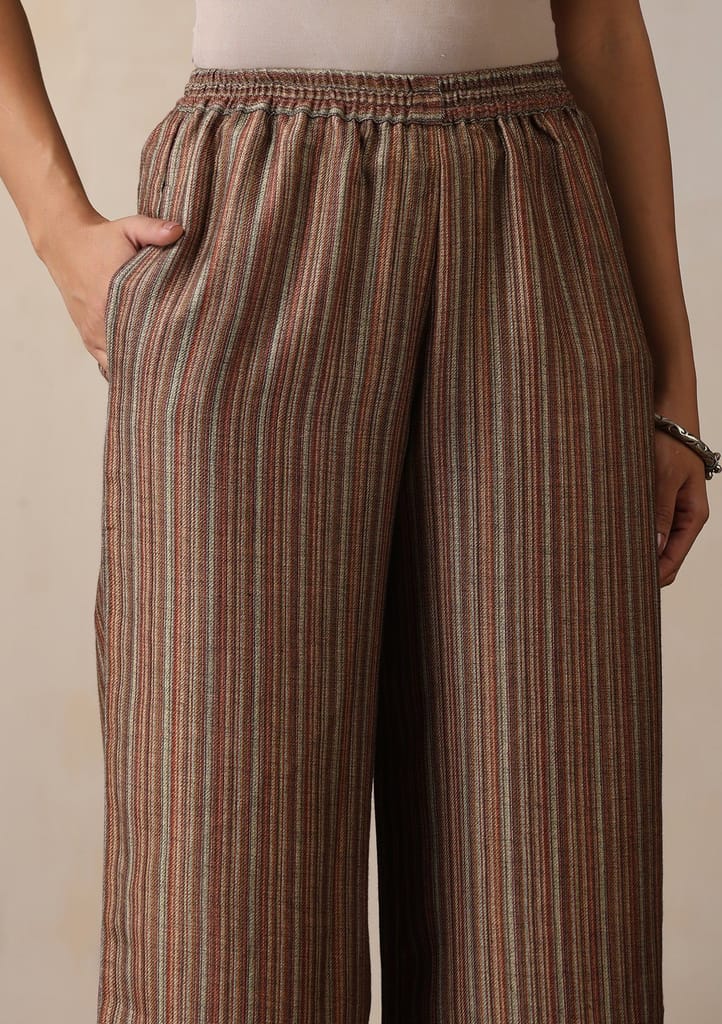 HOC Crafts Pashmina Printed Women's 2 PC Co-ord Set - Light Yellow