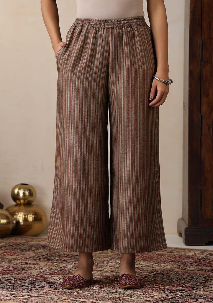 HOC Crafts Pashmina Printed Women's 2 PC Co-ord Set - Light Yellow