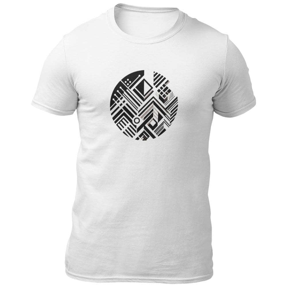 EqualLife Pure Cotton Bio-Washed Chest Printed T-Shirt - Abstract Design 1 - by ZingerTees-Men-EL9120542-M