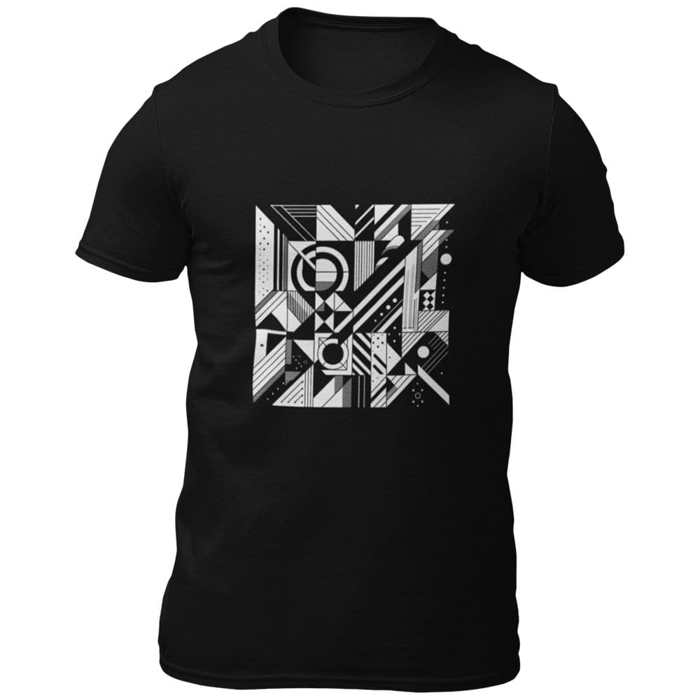 EqualLife Pure Cotton Bio-Washed Chest Printed T-Shirt - Abstract Design 2 - by ZingerTees-Men-EL9120543-M