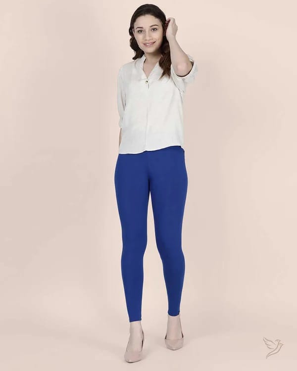 Exclusive Women CHINTELS Churidar Ethnic Wear Legging  (Dark Blue, Solid) 2025 at ShopCircuit | 