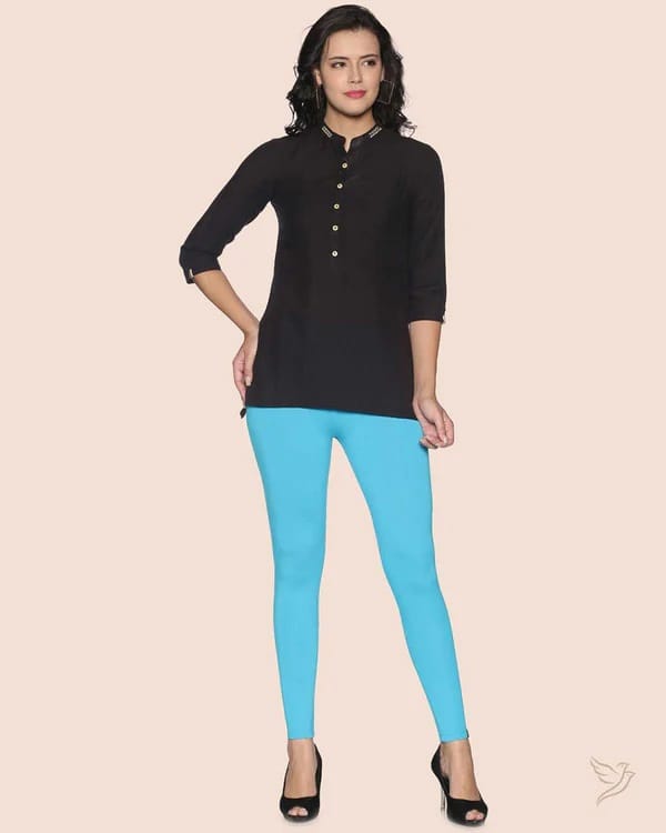 Latest Women CHINTELS Churidar Ethnic Wear Legging  (Light Blue, Solid) 2025 at ShopCircuit | ON