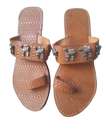 Women's Brown Leather Flats