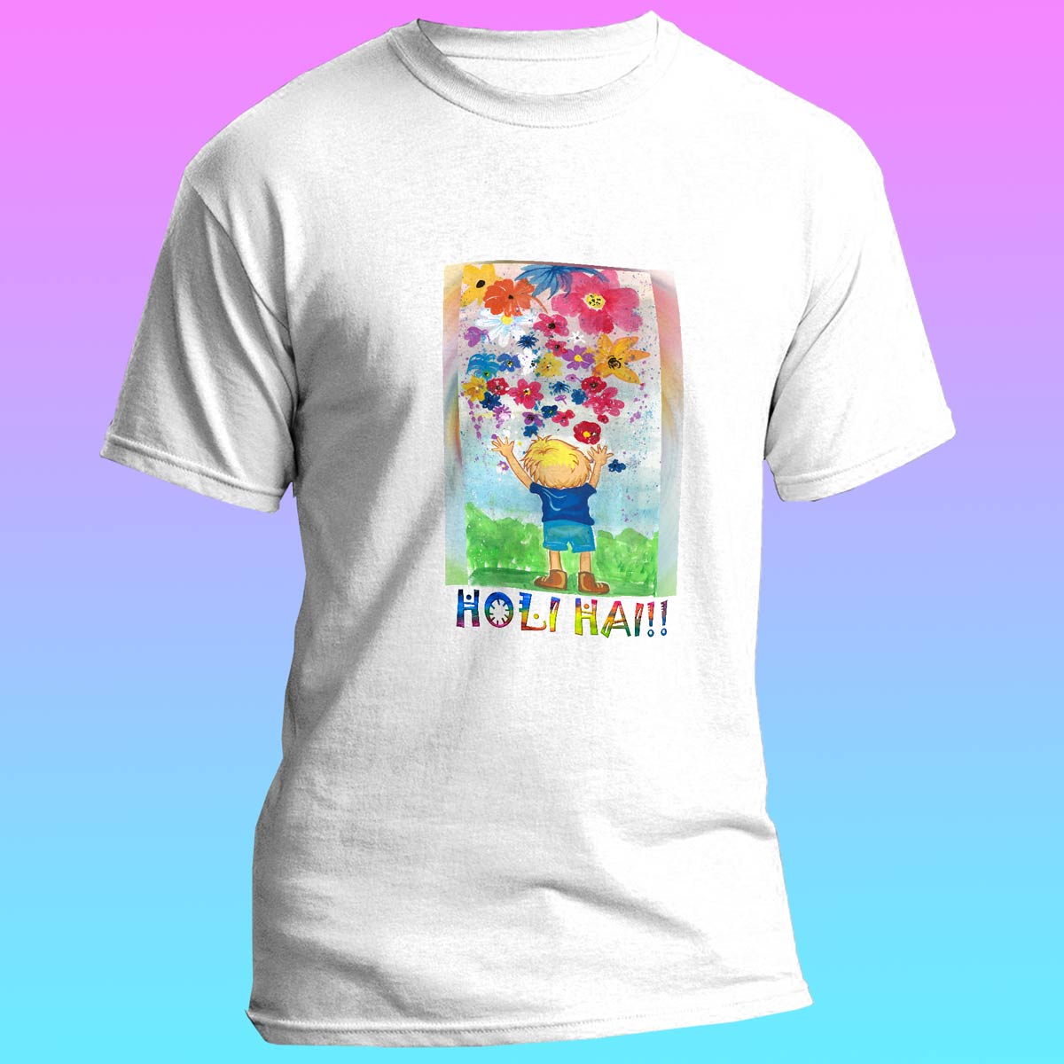 EqualLife Super Dry-fit Printed Jersey T-Shirt-Holi Hai - Celebrations-by ZingerTees-Women-EL9120020-F