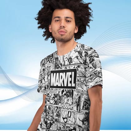 EqualLife Super Dry-fit Printed T-Shirt - Superhero Series - Tribute to Stan Lee from Marvel - Design - by ZingerTees-Men-EL9120332-M