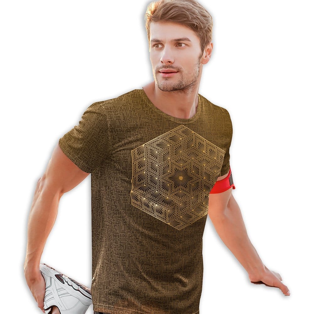 EqualLife Super Dry-fit Printed T-Shirt - Abstract Series -  Cipher of the Ancients Design 9 - by ZingerTees-Men-EL9120587-M